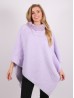 Soft Faux Fur Poncho W/ Tile Pattern 